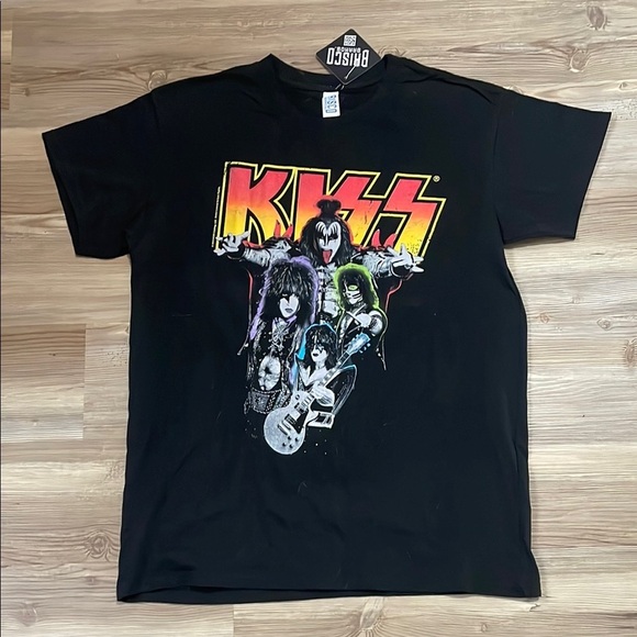 Kiss Gene Simmons Classic Rock Throwback T-shirt Band tee Black Mens M - Picture 2 of 12